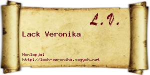 Lack Veronika névjegykártya